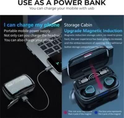 SonicPulseM10 TWS Wireless Earphone Touch Bluetooth Earplugs in The Ear Stereo Sport Headsets Noise Reduction Headphones with Digital Display Black