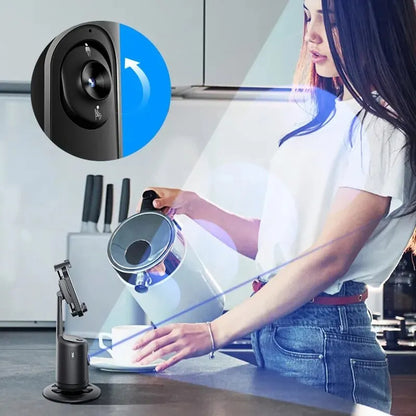 Mack 360 Auto Face Tracking Gimbal AI Smart Gimbal Face Tracking Auto Phone Holder For Smartphone Video Vlog Live Stabilizer Tripod