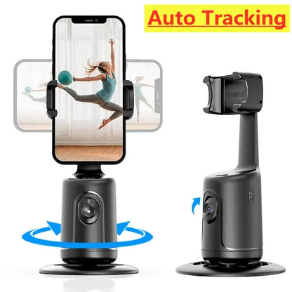 Mack 360 Auto Face Tracking Gimbal AI Smart Gimbal Face Tracking Auto Phone Holder For Smartphone Video Vlog Live Stabilizer Tripod
